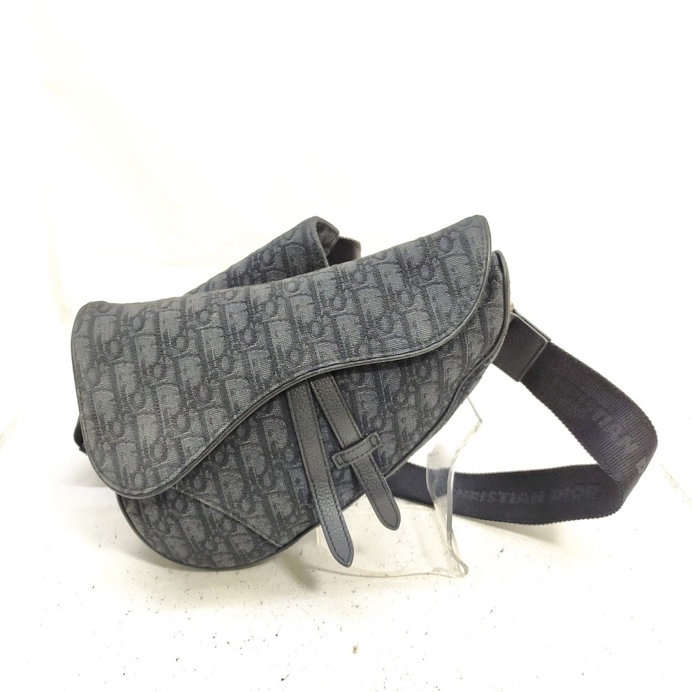 DIOR - Saddle Bag Black Dior Oblique Jacquard R1.226